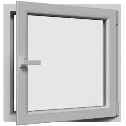 Jednokrídlové plastové okno, otváravo-sklopné, biele