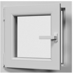 Jednokrídlové plastové okno, otváravo-sklopné, biele