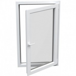 Jednokrídlové plastové okno - otváravo-sklopné, PRAVÉ, šírka: 600mm, výška: 1000mm