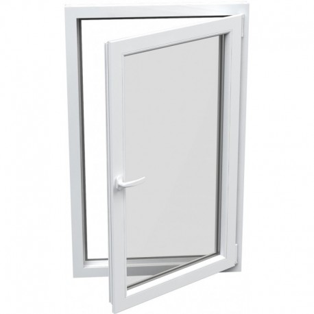 Jednokrídlové plastové okno - otváravo-sklopné, PRAVÉ, šírka: 1000mm, výška: 1200mm