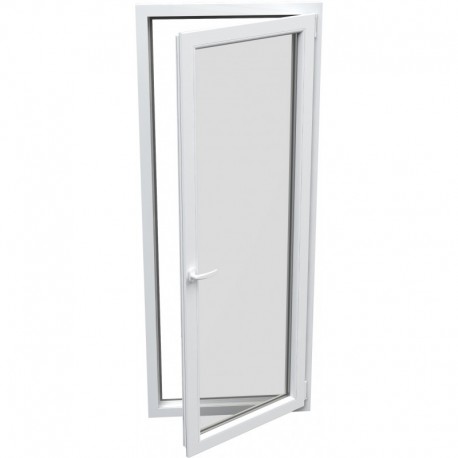 Jednokrídlové plastové balkónové dvere - otváravo-sklopné, PRAVÉ, šírka: 800mm, výška: 2000mm